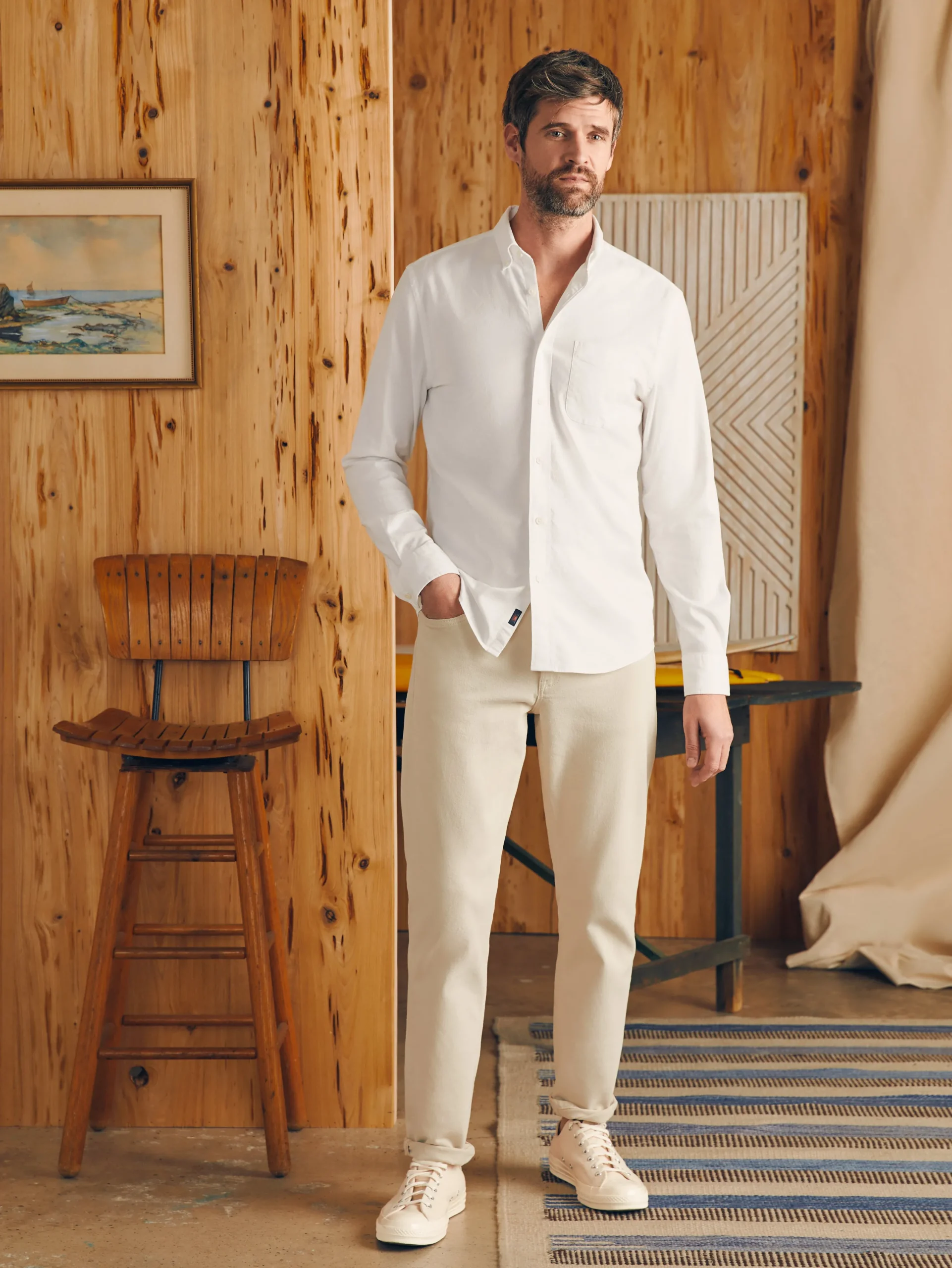 Shirts^Faherty Brand Supima Oxford Shirt - Pure White
