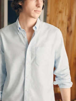 Shirts^Faherty Brand Supima Oxford Shirt (Tall) - Blue Heather