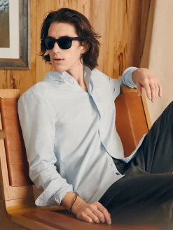 Shirts^Faherty Brand Supima Oxford Shirt (Tall) - Blue Heather