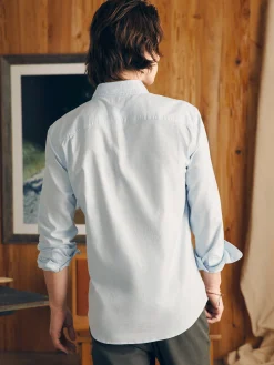 Shirts^Faherty Brand Supima Oxford Shirt (Tall) - Blue Heather