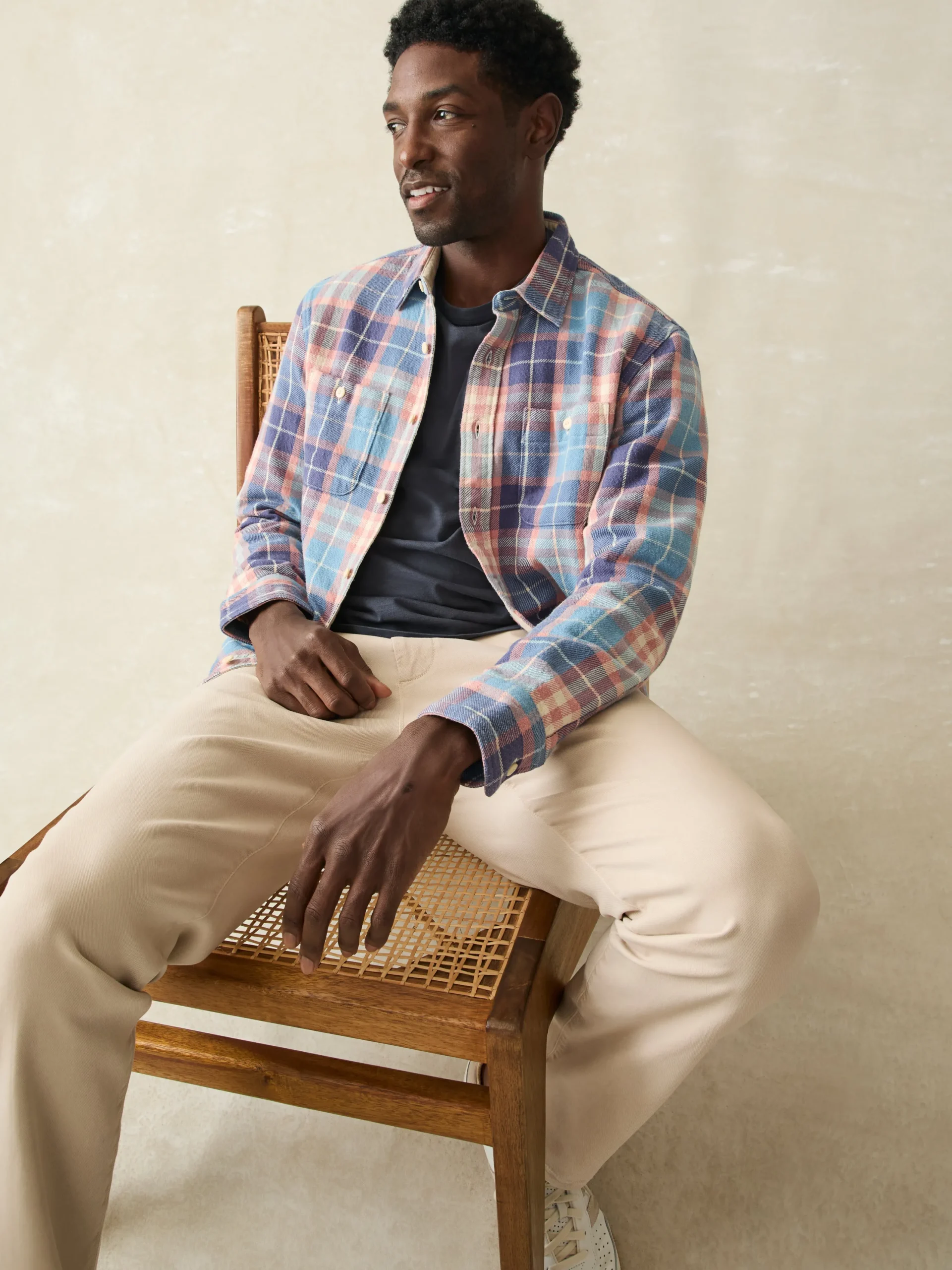Shirts^Faherty Brand Surf Flannel - Bristol Blue Plaid