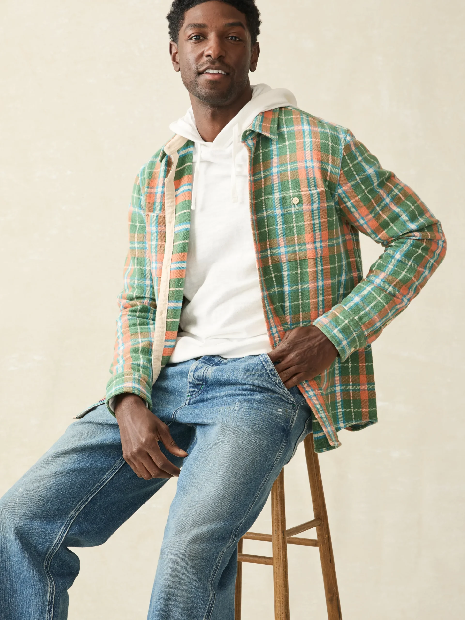 Shirts^Faherty Brand Surf Flannel - Forest Hollow Plaid
