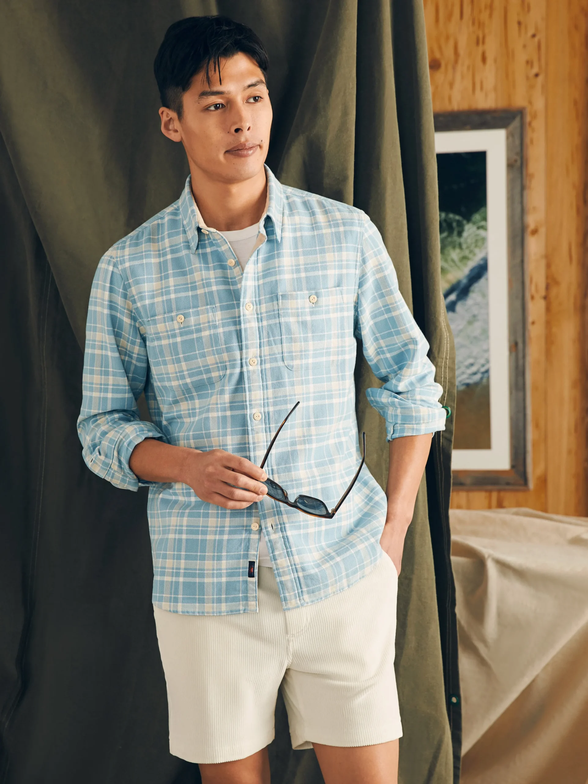 Shirts^Faherty Brand Surf Flannel - Seabrooks Sands Plaid