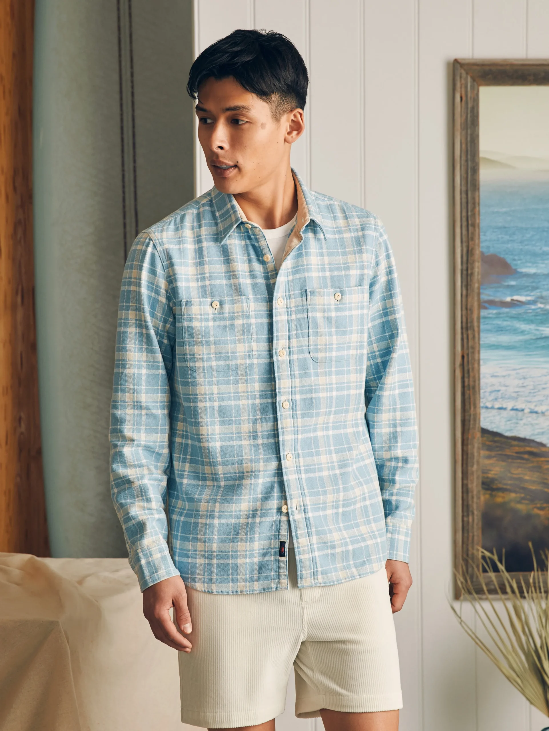 Shirts^Faherty Brand Surf Flannel - Seabrooks Sands Plaid