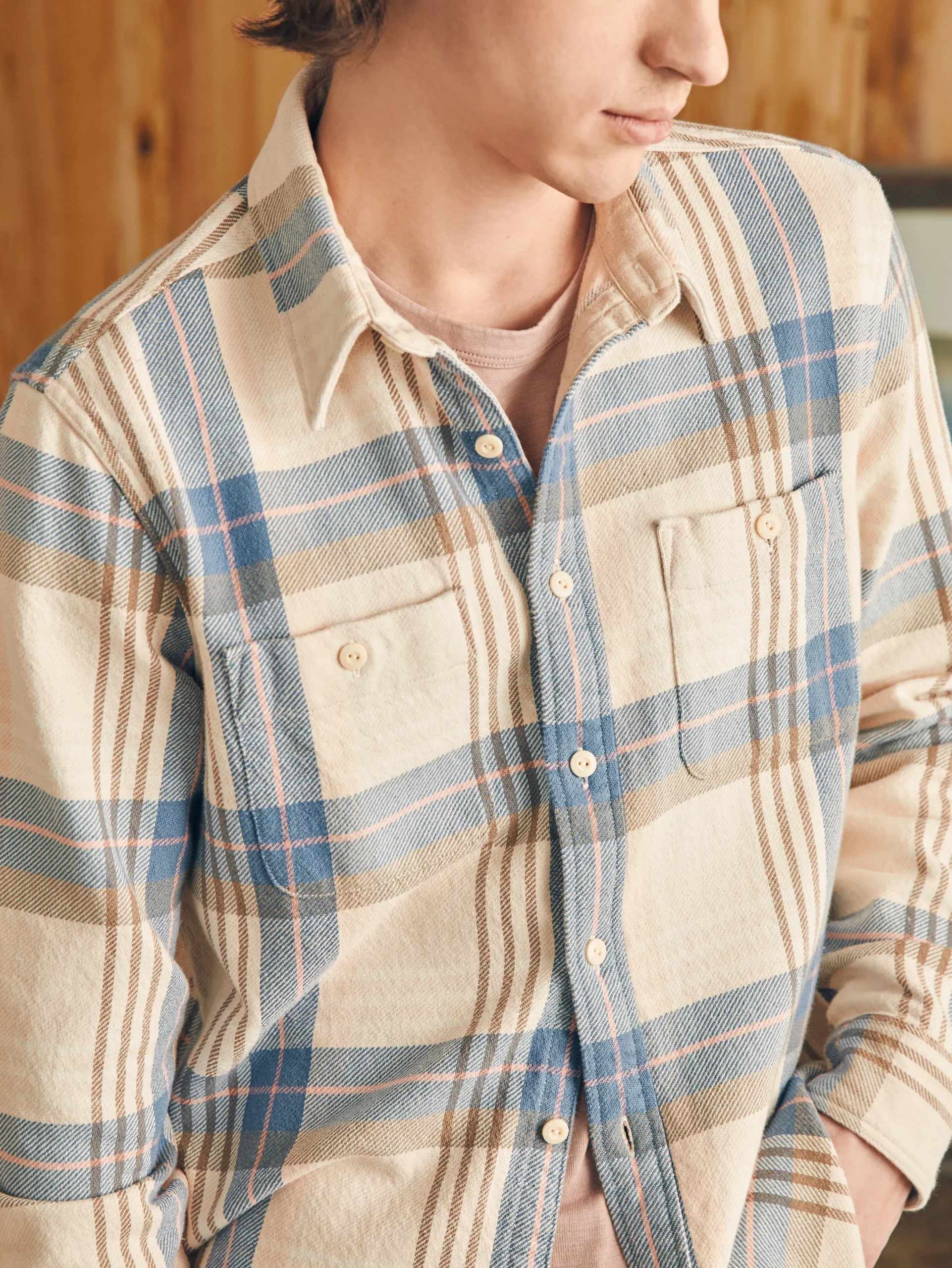 Shirts^Faherty Brand Surf Flannel - Spring Evening