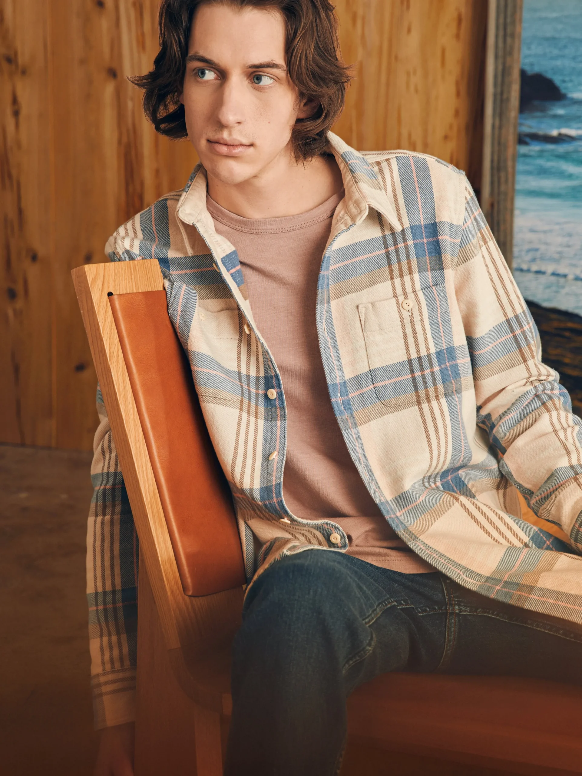 Shirts^Faherty Brand Surf Flannel - Spring Evening