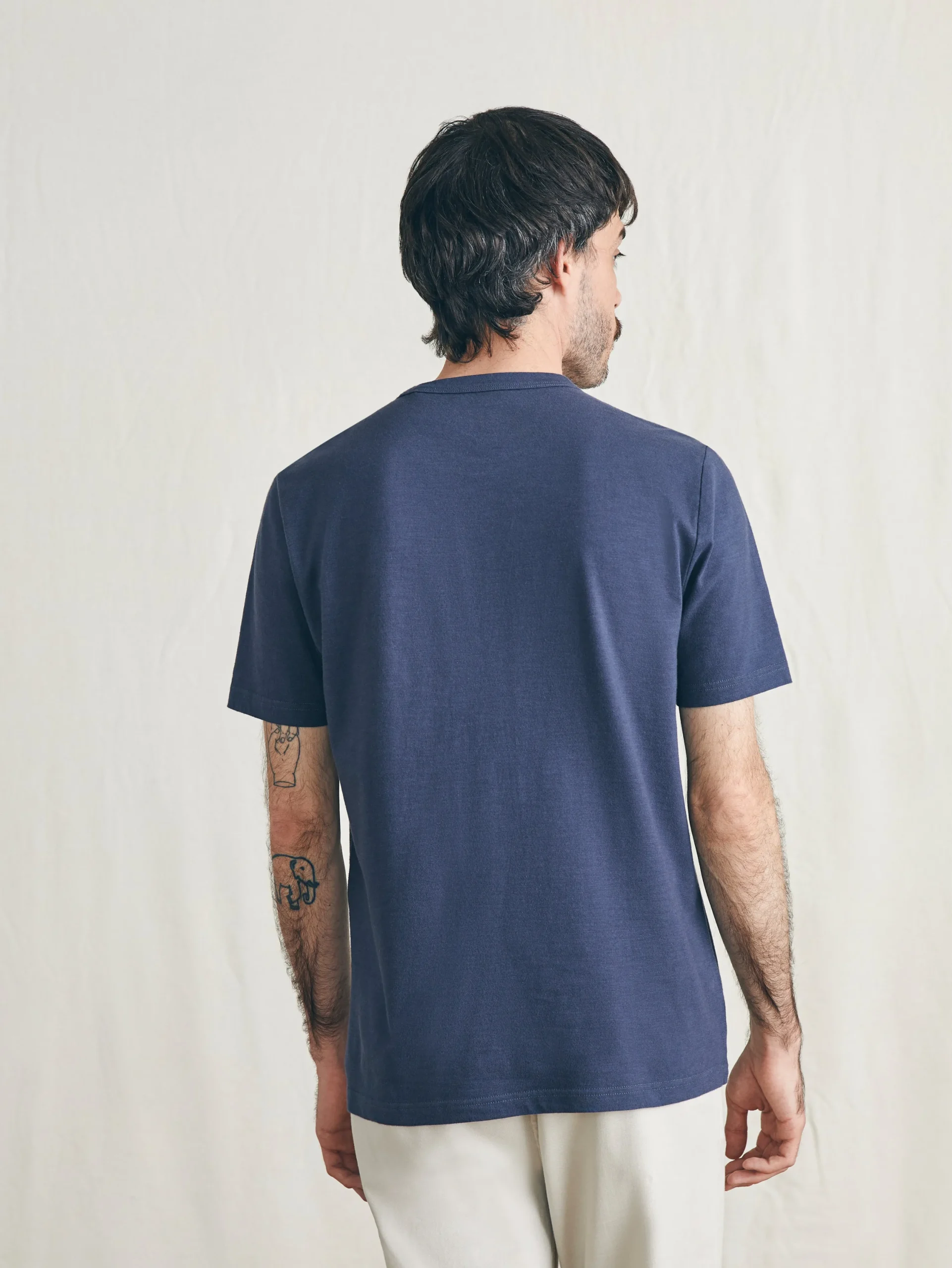 T-Shirts & Henleys^Faherty Brand Surf Stripe Sunwashed Pocket Tee - Dune Navy