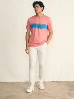 T-Shirts & Henleys^Faherty Brand Surf Stripe Sunwashed Pocket Tee - Faded Flag