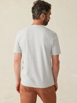 T-Shirts & Henleys^Faherty Brand Surf Stripe Sunwashed Tee (Tall) - Heather Grey