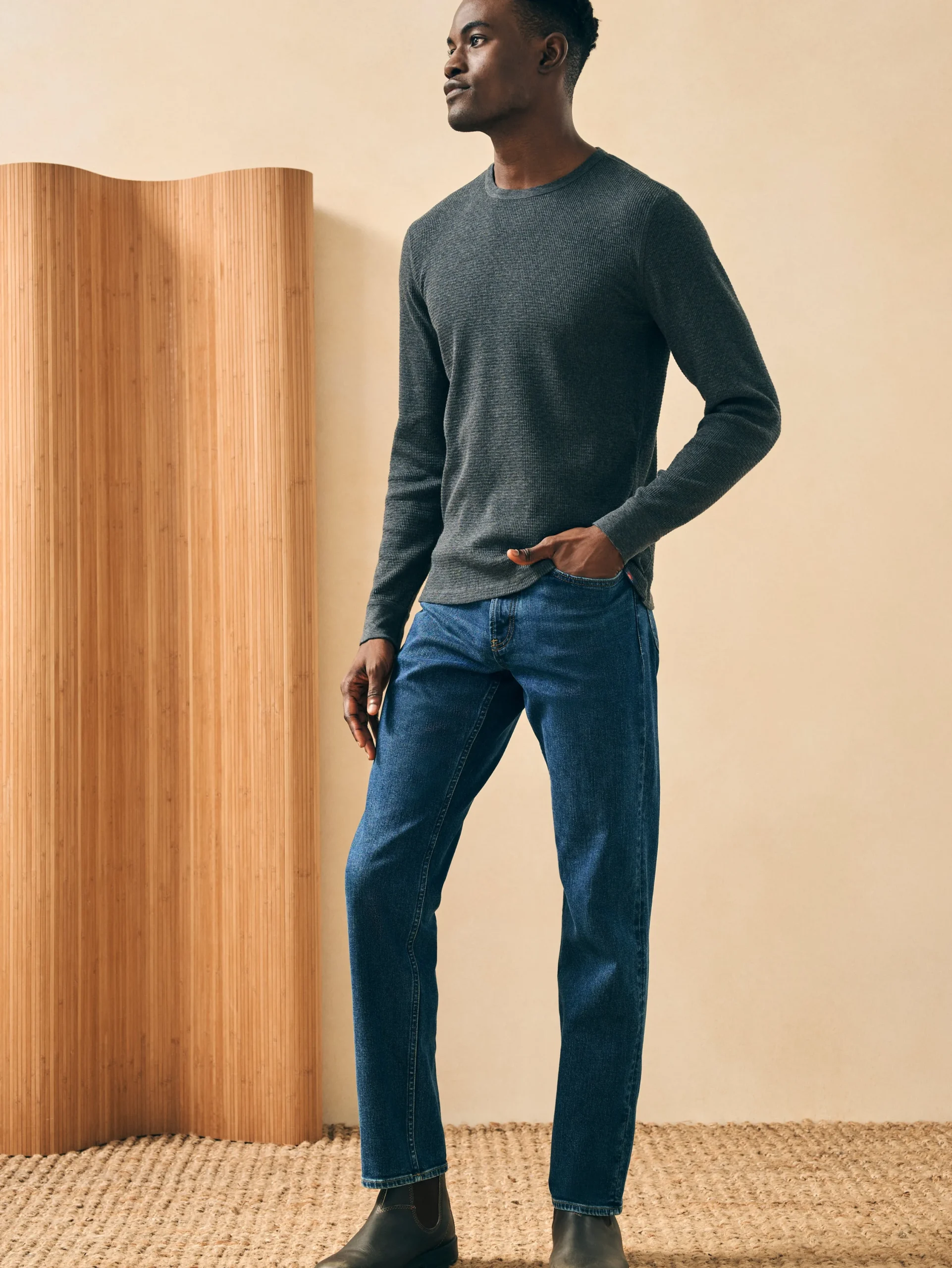 T-Shirts & Henleys^Faherty Brand Surplus Waffle Crew - Ash Heather