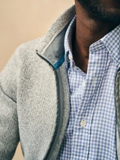 Sweaters|Hoodies & Sweatshirts^Faherty Brand Sweater Fleece Full Zip - Light Granite
