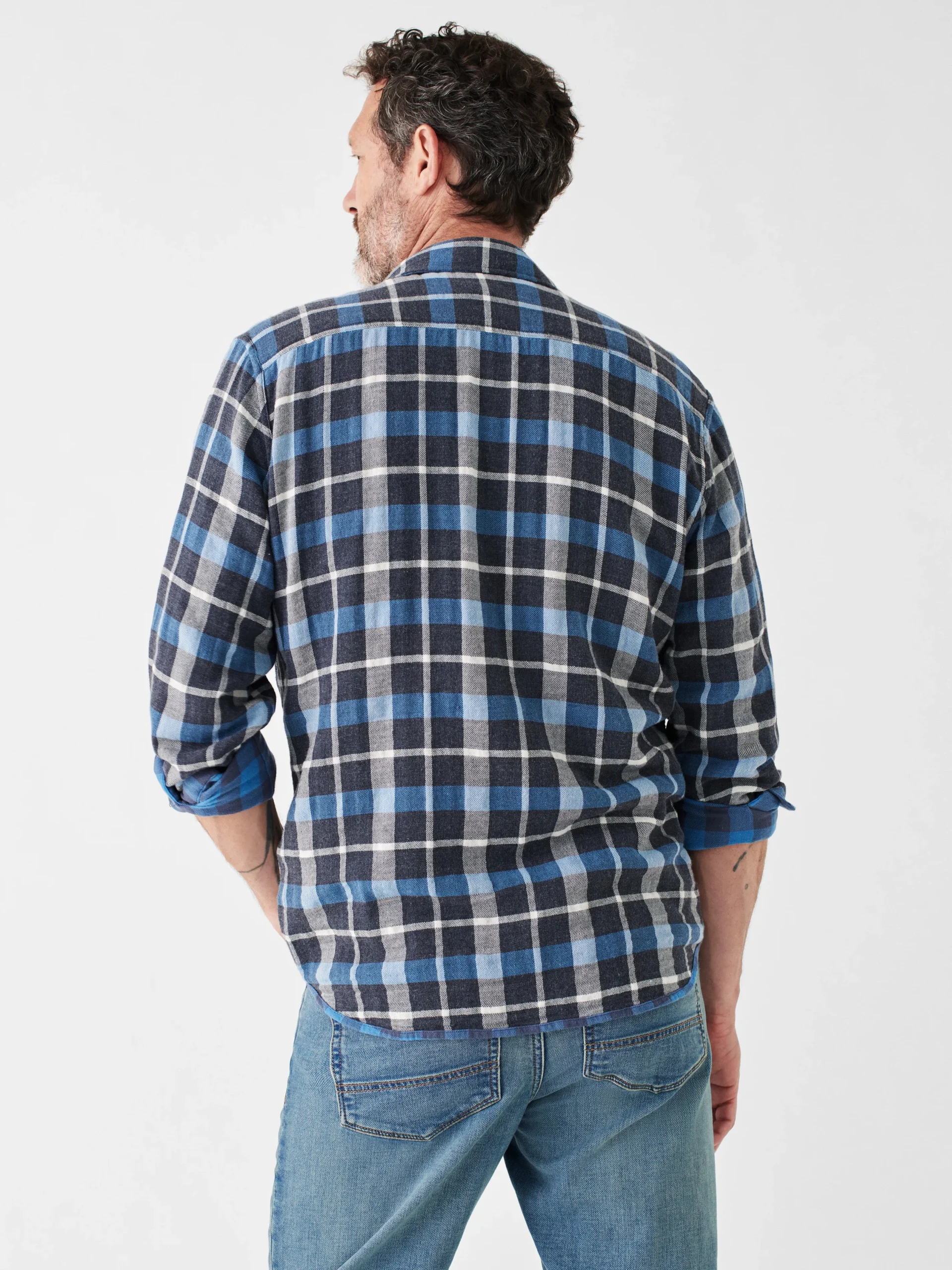 Shirts^Faherty Brand The Reversible Shirt - Cobalt Nights Buffalo