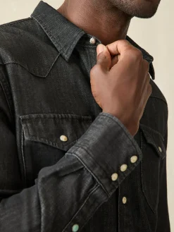 Shirts^Faherty Brand The Western Shirt - Black Sand Wash