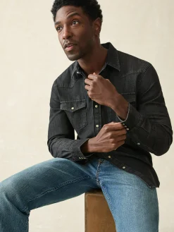 Shirts^Faherty Brand The Western Shirt - Black Sand Wash