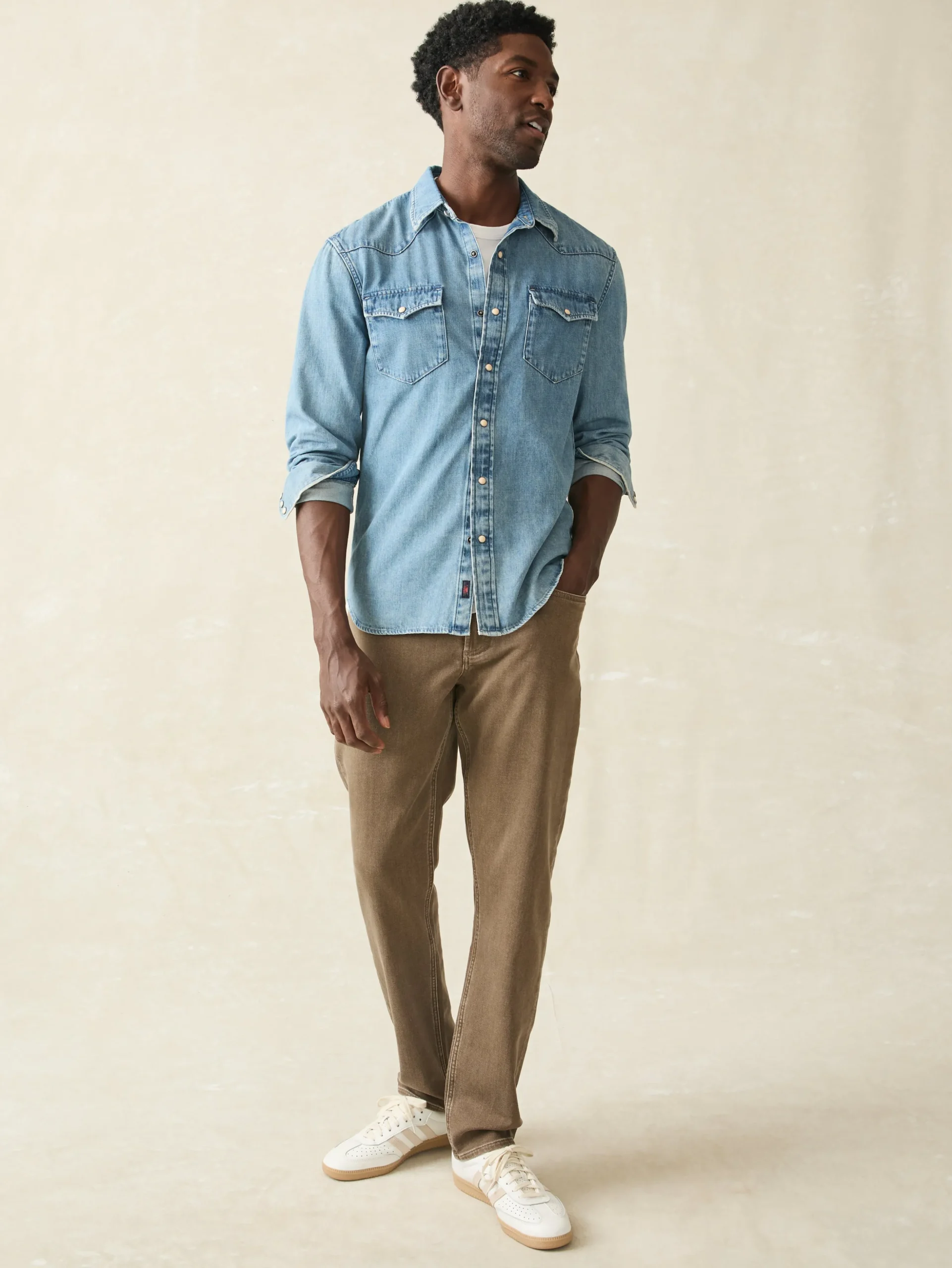 Shirts^Faherty Brand The Western Shirt - Faded Indigo