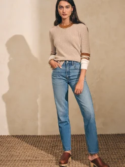 Sweaters^Faherty Brand Throwback Crew - Oat Varsity