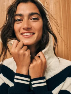 Sweaters|Hoodies & Sweatshirts^Faherty Brand Throwback Sweater Hoodie - Varsity Blues