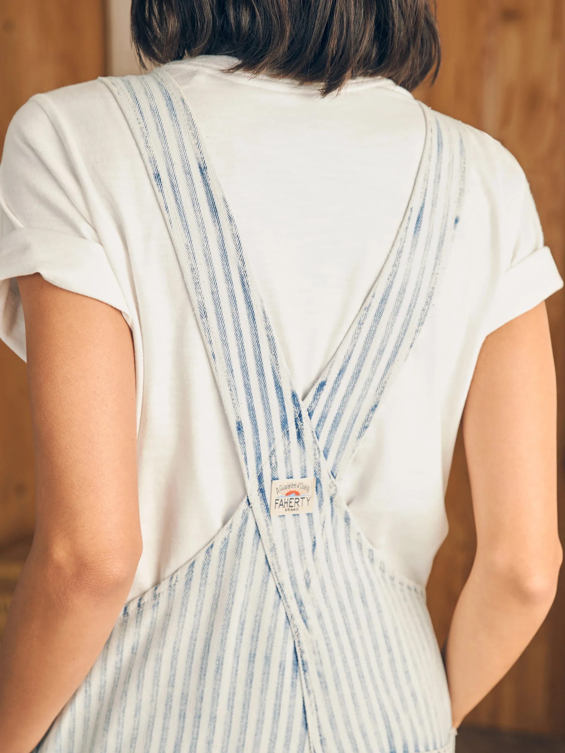 Dresses|Overalls & Jumpsuits^Faherty Brand Topsail Straight Leg Overall - Railroad Stripe