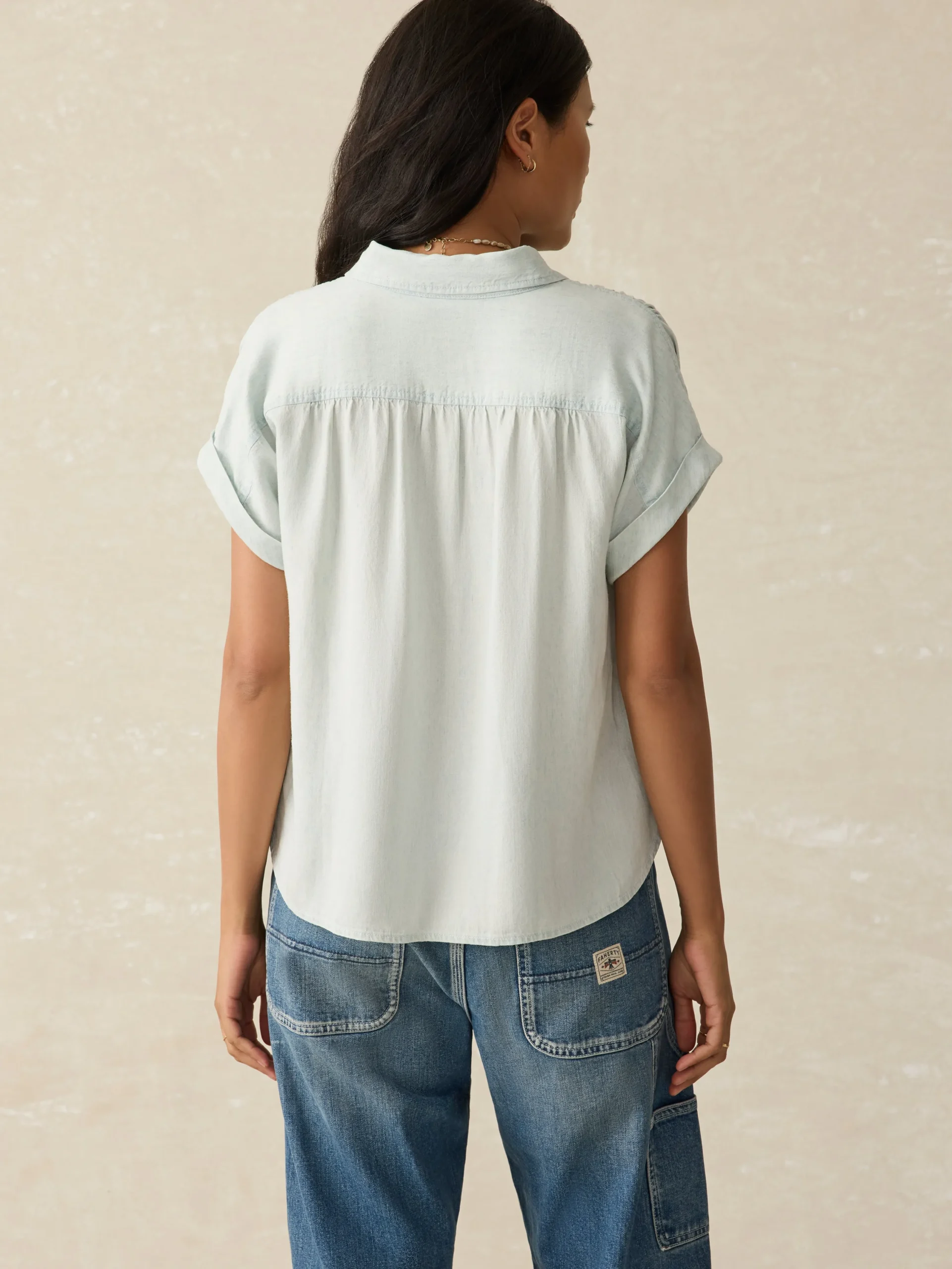 Shirts & Tops^Faherty Brand Tried & True Breeze Shirt - Icy Blue Wash