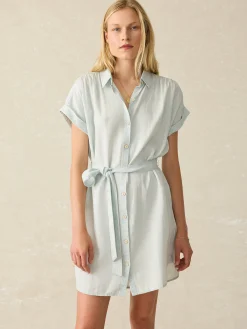 Dresses^Faherty Brand Tried & True Breeze Shirtdress - Icy Blue Wash