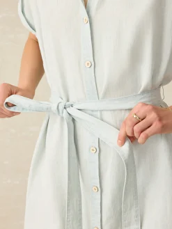 Dresses^Faherty Brand Tried & True Breeze Shirtdress - Icy Blue Wash