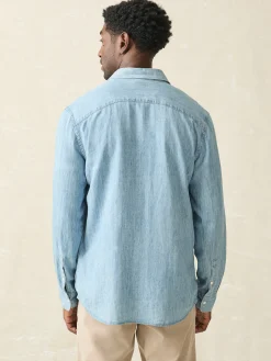 Shirts^Faherty Brand Tried & True Chambray Shirt - Vintage Indigo