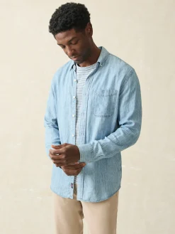 Shirts^Faherty Brand Tried & True Chambray Shirt (Tall) - Vintage Indigo