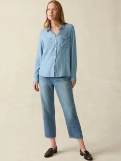 Shirts & Tops^Faherty Brand Tried & True Chambray Shirt - Mid Wash