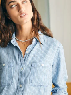 Shirts & Tops^Faherty Brand Tried & True Chambray Shirt - Tried And True Stripe