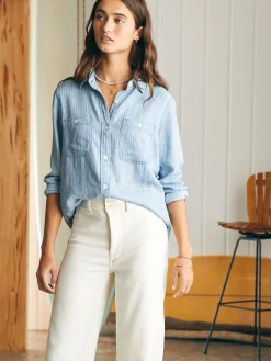 Shirts & Tops^Faherty Brand Tried & True Chambray Shirt - Tried And True Stripe