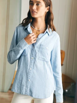Shirts & Tops^Faherty Brand Tried & True Chambray Shirt - Tried And True Stripe