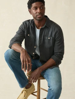 Shirts^Faherty Brand Tried & True Chambray Workshirt - Durango Black
