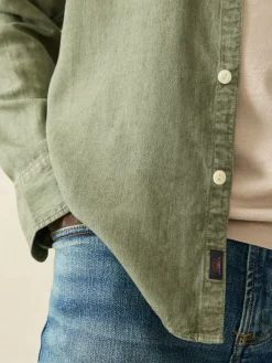 Shirts^Faherty Brand Tried & True Chambray Workshirt - Desert Olive