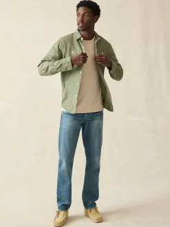 Shirts^Faherty Brand Tried & True Chambray Workshirt - Desert Olive