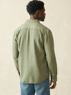 Shirts^Faherty Brand Tried & True Chambray Workshirt - Desert Olive