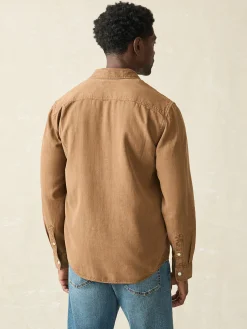 Shirts^Faherty Brand Tried & True Chambray Workshirt - Sahara Khaki
