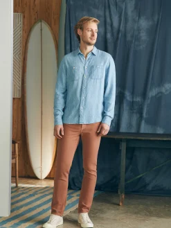 Shirts^Faherty Brand Tried & True Chambray Workshirt - Vintage Indigo