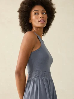 Dresses^Faherty Brand Tropical Cotton Ribbed Tank Dress - Folkstone Grey