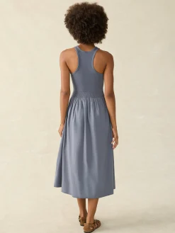 Dresses^Faherty Brand Tropical Cotton Ribbed Tank Dress - Folkstone Grey