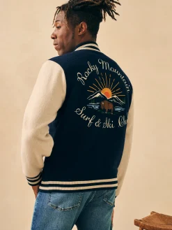 Jackets & Vests^Faherty Brand Varsity Jacket - Navy