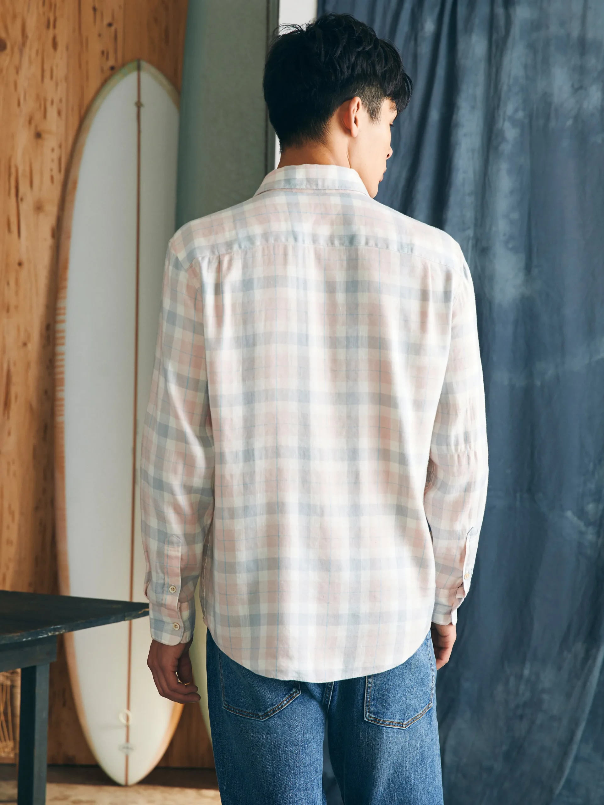 Shirts^Faherty Brand Weekend Blend Shirt - Mauve Field Plaid
