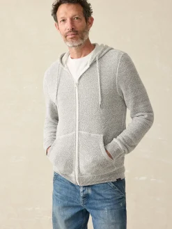 Hoodies & Sweatshirts|Lounge^Faherty Brand Whitewater Full Zip Hoodie (Tall) - Grey Shell Loop