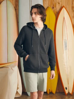 Hoodies & Sweatshirts|Lounge^Faherty Brand Whitewater Full Zip Hoodie (Tall) - Washed Black