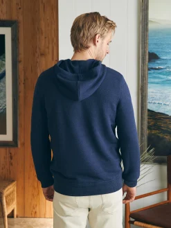 Hoodies & Sweatshirts|Lounge^Faherty Brand Whitewater Full Zip Hoodie - Blue Nights Surf Stripe