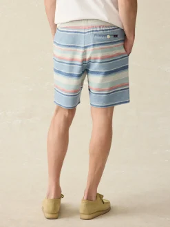 Shorts|Lounge^Faherty Brand Whitewater Stripe Sweatshort - Pacific Rise Stripe