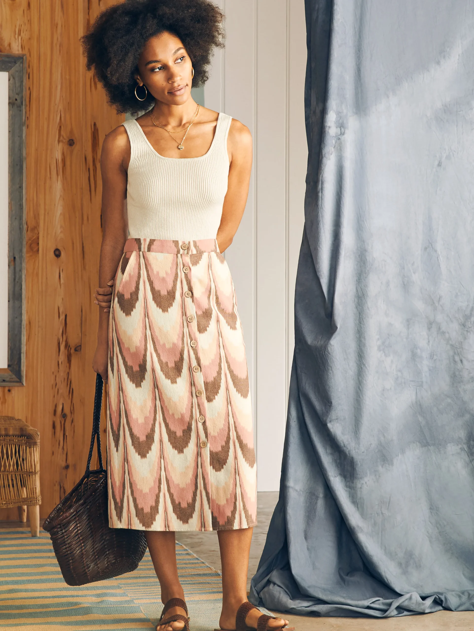 Shorts & Skirts^Faherty Brand Whitley Skirt - Desert Ikat