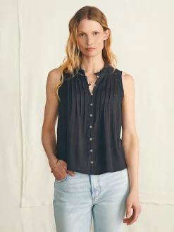 Shirts & Tops^Faherty Brand Willa Sleeveless Top - Washed Black