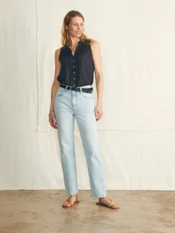 Shirts & Tops^Faherty Brand Willa Sleeveless Top - Washed Black