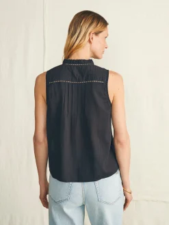 Shirts & Tops^Faherty Brand Willa Sleeveless Top - Washed Black