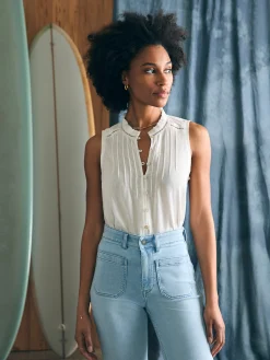 Shirts & Tops^Faherty Brand Willa Sleeveless Top - White